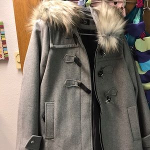 Gray peacoat